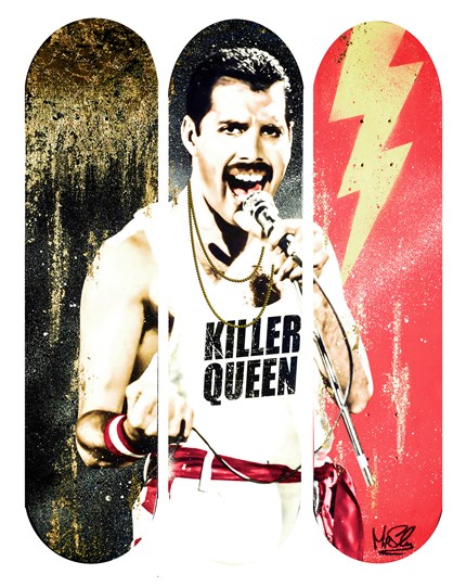Killer Queen by Mr. Sly - Original Skate Board Collage